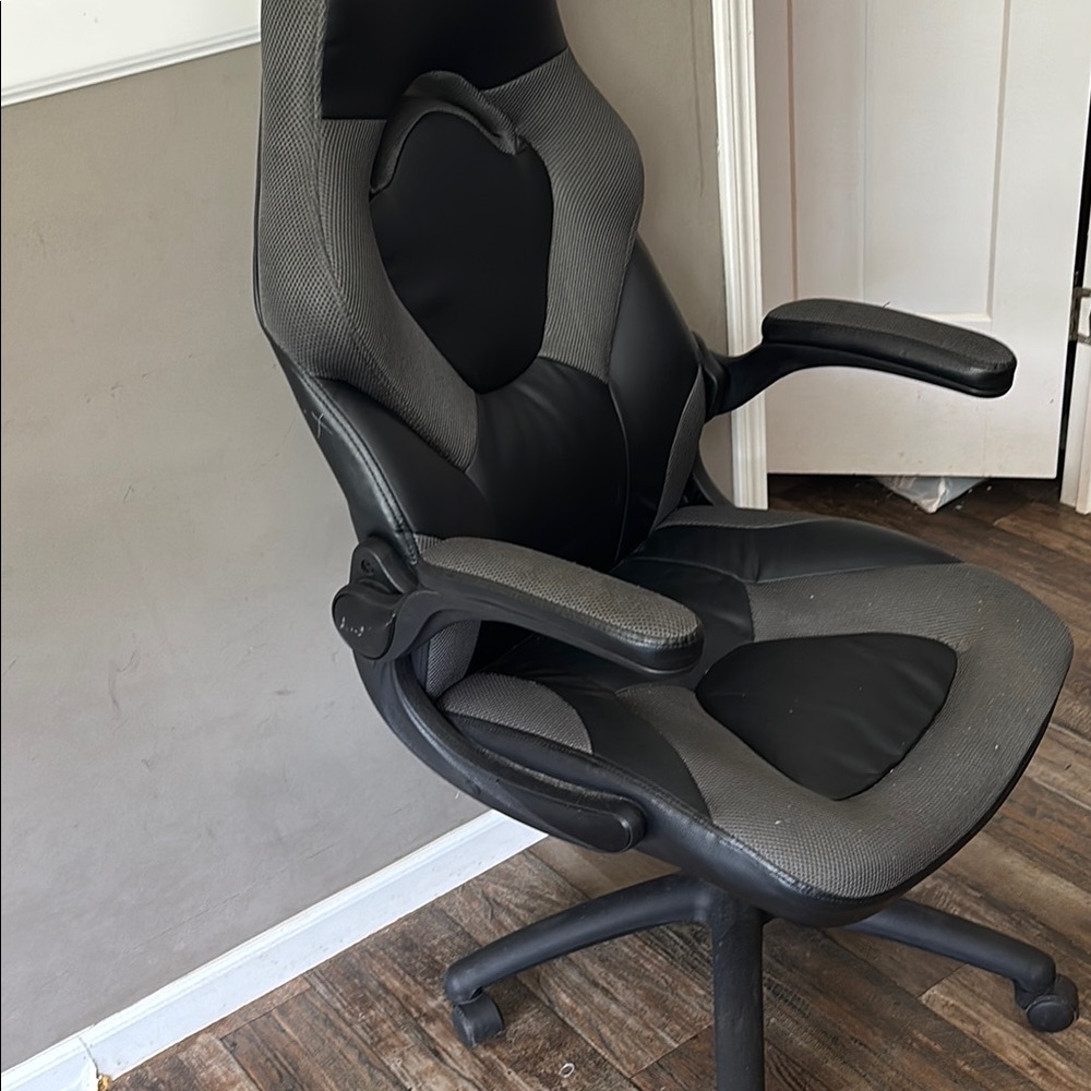 Black and Gray Ergonomic Office Chair with High Back